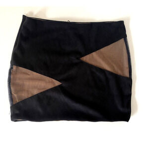 NWT Donna Mizani for Revolve Black Suede & Mesh Cut-Out Mini Dress SM